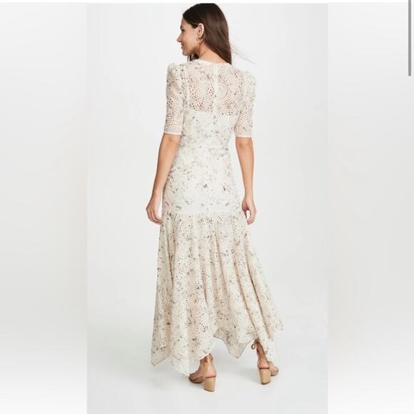 NWT NEW Veronica Beard Balsam Floral Print Broderie Anglaise Chiffon Dress - Picture 5 of 14